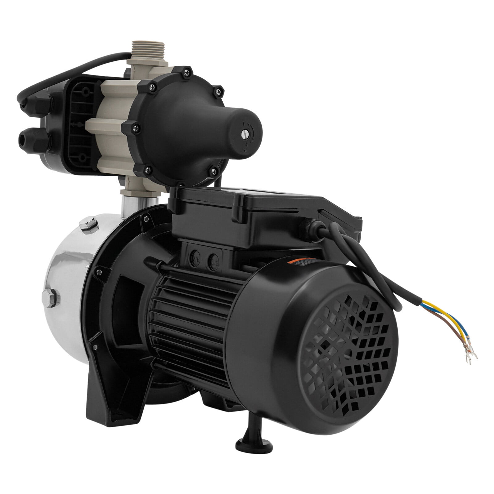 Shallow Well Pump, 115V 1.5HP Water Pump with Control Box, Durable Cast Iron Stainless Steel Jet Pump for Garden Irrigation Lawn Water Transfer