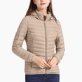 thumbnail image 5 of Lightweight Puffer Jacket for Womens Winter Warm Hooded Coats Casual Zip Up Down Quilted Coat with Pockets, 5 of 6