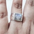 thumbnail image 6 of Rainbow Moonstone Mans Ring, Natural Moonstone Ring, June Birthstone, Silver Jewelry, 925 Silver Ring, Birthday Gift, Heavy Mens Ring, Ottoman Style Ring, Christmas, Unisex Band Ring, 6 of 9