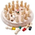thumbnail image 1 of Juego de fiesta para niños, juego de ajedrez con memoria de madera, juego de mesa de bloques divertidos, juguetes educativos de habilidad cognitiva de Color para niños Xemadio LN-0161, 1 of 7