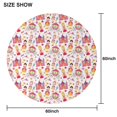 thumbnail image 6 of Colorful Princess Castle Carriage Pattern Round Tablecloth 60"x60",Wrinkle Wipeable Table Cloth for Kitchen Dining Room Picnic Patio Party, 6 of 6