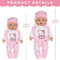 thumbnail image 4 of AmaMary  5 pcs 18 inch Doll Outfit, Pink Kitty Cozy Cotton Plush Fall Winter Clothes for Girls – Jacket, Pants, Long Sleeve, Hat, Socks – Holiday Gift, 4 of 6