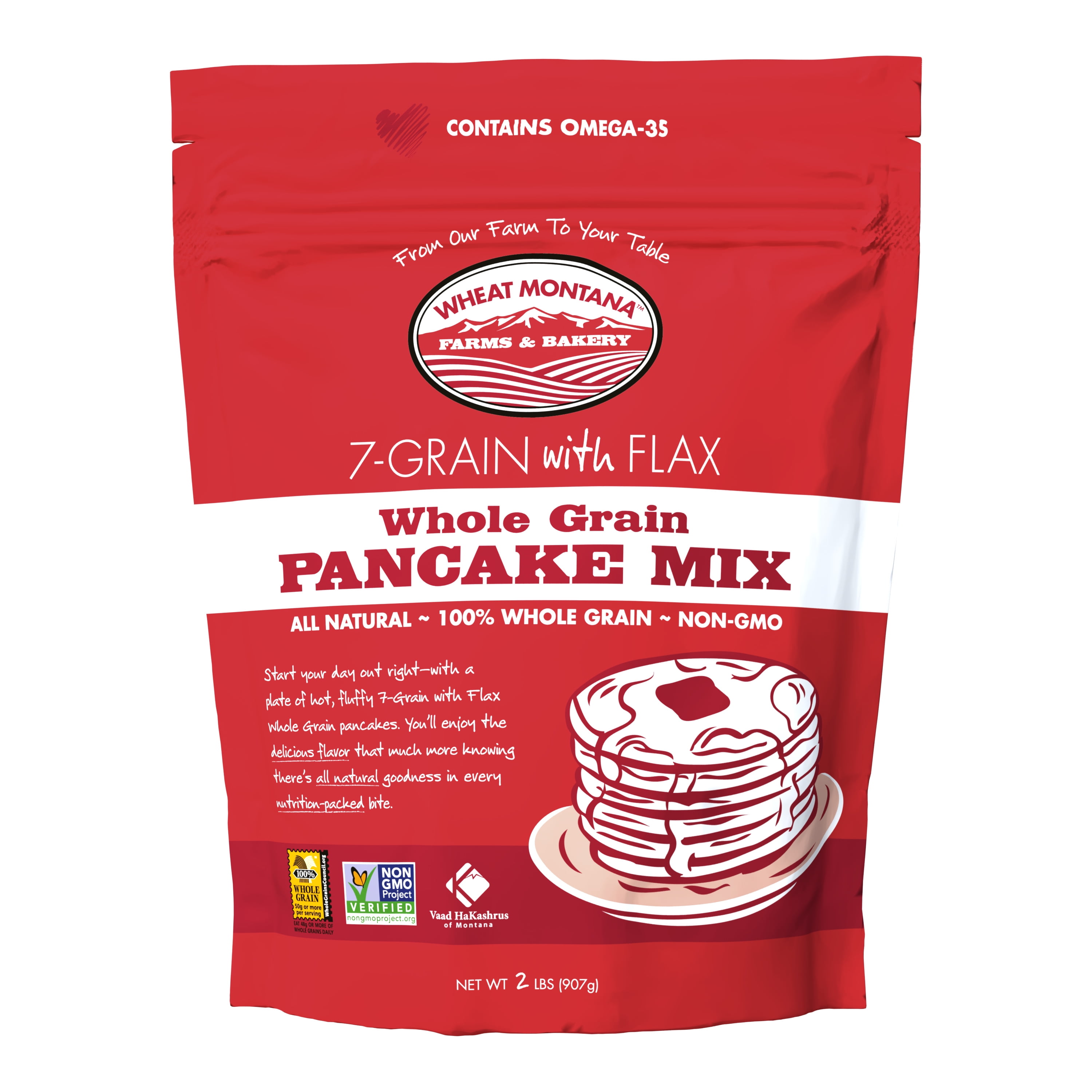 Wheat Montana 7 Grain Pancake Mix WFlax, 2 lb