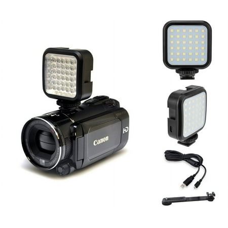 Compact Rechargeable LED Light with Power Set for Canon EOS M200