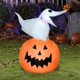 thumbnail image 2 of 3' Gemmy Airblown Inflatable Zero on Pumpkin Jack-O-Lantern, 2 of 2