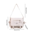 thumbnail image 3 of Leodye 1PCS Large Capacity Messenger Bag Simple Versatile Shoulder Crossbody Bag for School Daily Book Stationery Carrying -13.78x10.24x4.72in, 3 of 9
