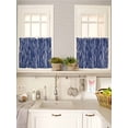 thumbnail image 5 of Vintage Wave Lines 2 Panel Kitchen Curtains for Small Windows, Classic Minimalist Striped Navy Blue Bathroom Tier Curtain, Short Window Treatment for Bedroom/Living Room 55"x24", 5 of 6