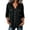 Black-01, variant on Women Lapel Contrast White Stitching Long Sleeve Button Down Casual Blouse Shirt