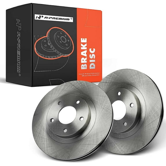 A-Premium Front Vented Disc Brake Rotors Set Compatible with Nissan Altima 2002-2006, Maxima 2002-2003 Infiniti I35 2002-2004
