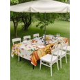 thumbnail image 3 of Outdoor Tablecloth with Umbrella Hole and Zipper, Pumpkin Fall Rectangle Table Cloth 60x120 Inch Waterproof Tablecloth, Thanksgiving Maple Leaves Beige Autumn Picnic Table Cover for Patio Camping, 3 of 7