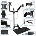 MountIt! Wall Mount Workstation with Dual Monitor Mount Fits Two 19