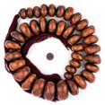 thumbnail image 2 of The Bead Chest Papaya Moroccan Resin Beads Extra Large 37mm Morocco African Orange Round Large Hole 38 Inch Strand Handmade, 2 of 4
