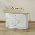 thumbnail image 3 of HOMCOM Sideboard Buffet Cabinet, Kitchen Cabinet with Storage, White, 3 of 10