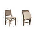 thumbnail image 6 of Powell Billberry Modern Cane Back Folding Chair, Brown/Beige, 6 of 22