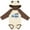 Natural & Brown w Ears, variant on Inktastic 1st Birthday Airplane I'm One Boys Long Sleeve Baby Bodysuit