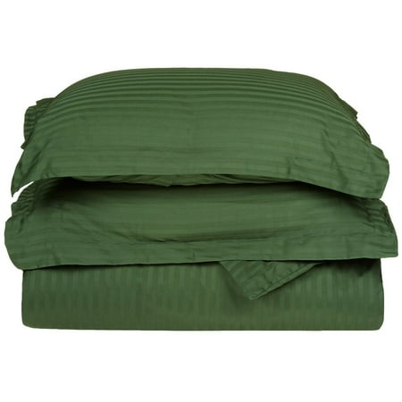 Superior 400 Thread Count 100% Premium Combed Cotton Stripe Duvet Cover Set