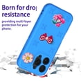 thumbnail image 3 of Allytechgroup Kids Case for iPhone 16 Pro, Cute EVA Foam Cover with 3D Cartoon Charms, Shockproof Soft TPU Protective Case for Girls Boys Slim Anti-Scratch Bumper for iPhone 16 Pro, Blue, 3 of 6