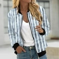 thumbnail image 2 of Lovzfmll Haut Décontracté pour Femmes, Mode Imprimé Poche Zippée Manches Longues Amples Bleu Clair, TG, 2 of 5