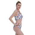 thumbnail image 4 of Daiia Donut with the USA Fag printed 2 piece Swimsuit Bikinis for Women High Waisted Racerback Bathing Suits Summer Tummy Control Scoop Neck Swimwear-X-Large, 4 of 8