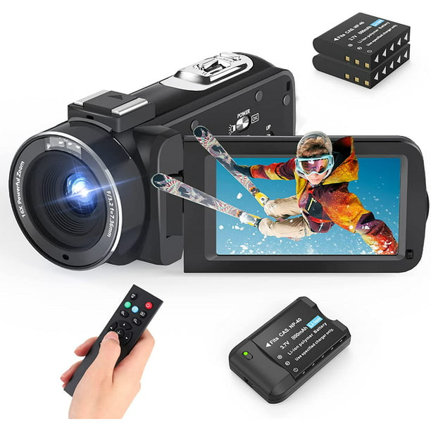 Video Camera Camcorder 2.7K 30FPS 36MP 16X Vlogging Camera for YouTube  3.0inch Flip Screen Camcorder Digital Camera with 2.4G Remote Control and  Two Batteries - Walmart.com