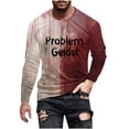 thumbnail image 2 of Zylanna Men's Long Sleeve T-Shirts, Halloween Print Loose Crew Neck Activewear Casual Tops for Men Beige, 2 of 5