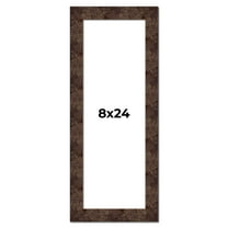 8x24 Frame Brown Burl Real Wood Picture Frame Width 1.625 Inches | Interior Frame Depth 0.5 Inches