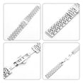 thumbnail image 2 of TFixol 20mm Stainless Steel Watch Bands with Straight End Quick Release Watch Bracelet Strap Polished Watchband with Butterfly Buckle Compatible with 20mm Smart/Traditional Watch, 2 of 7