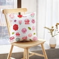 thumbnail image 5 of LALILO Throw Pillow Covers Rose Flower Rose Flower Symbol Floral Natural Cushion Cover 18" x 18", 2 Pack, 5 of 6