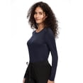 thumbnail image 3 of Camisa de manga larga Underscrub COZYFIT para mujer azul marino 2XL, 3 of 6