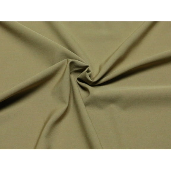 Poly Viscose Stretch Suiting Dress Fabric Tan - per yard