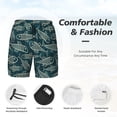 thumbnail image 5 of Lsque Mens Swim Trunks Fish Style Pattern - Bathing Suit Compression Liner - Beach Swim Shorts Swimwear - (S-3XL) - Stretch Quick Dry -, 5 of 9
