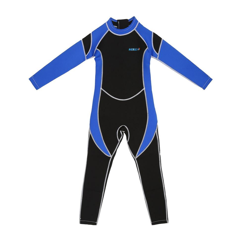 Details about / 2.5MM Children One Piece Long Sleeve Diving Wetsuit Kids Girl Swimming Suit