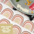 thumbnail image 4 of JumpOff Jo - Large Splat Mat, Waterproof and Washable, for Under Highchair, Protects from Spills, - 51 x 51 inches - Rainbow Pink, 4 of 9