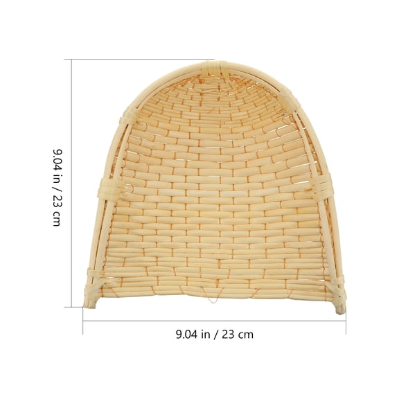 WASHWEPE Handmade Winnowing Pan Bamboo Woven Basket Storage Baskets for Organizing