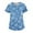 25#Blue, variant on Womens Valentines Scrub Tops Casual V Neck Cute Love Heart Print Scrub Shirts Holiday Short Sleeve Nursing Uniform with Pockets Yellow S