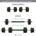 thumbnail image 2 of Kit de mancuernas y barra Ajustable Altera MC0518-A 20 kg 12 Discos Intercambiables, 2 of 7