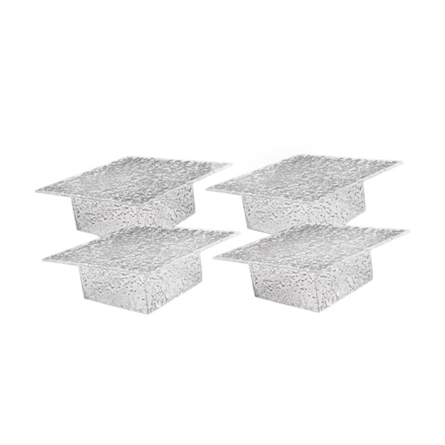 8 soportes de exhibición de acrílico para mesa de buffet con base cúbica inferior, soportes de exhibición para buffet anidados para colección de