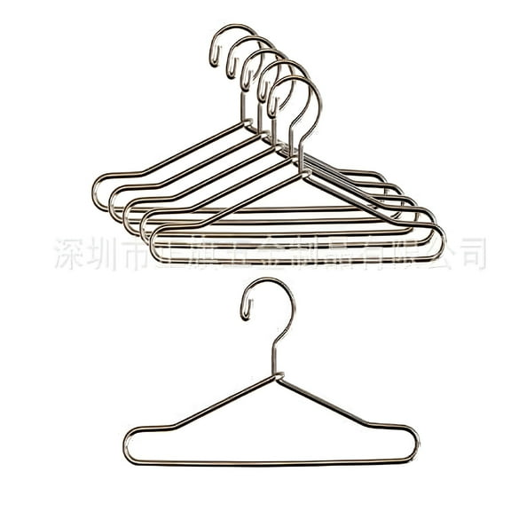 BESTSKY 20pcs Metal Dolls Clothes Hangers Mini Doll Closet Hangers Doll House Mini Hangers
