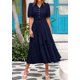 thumbnail image 3 of Vestido midi PRETTYGARDEN para mujer, verano 2025, cuello en V con bolsillos, 3 of 9