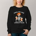 thumbnail image 4 of Women's  Crew Neck Pullover Cozy Clothes Autumn Winter-Glasses Skull Print, 4 of 16