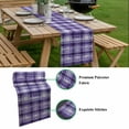 thumbnail image 5 of Purple Plaid Table Runner - 60 Inch Long, Kitchen Dining Table Runner Dresser Scarves, Modern Art Checkered Farmhouse Farmhouse Decor for Coffee Tables Wedding Party Banquet, 5 of 8