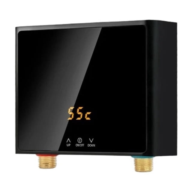 Chauffe-eau Électrique Instantané Sans Réservoir avec Panneau Tactile Télécommande pour Accessoire de Cuisine Salle de Bain