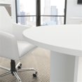 thumbnail image 5 of Pemberly Row 42W Round Conference Table with Wood Base - White - Engineered Wood, 5 of 7