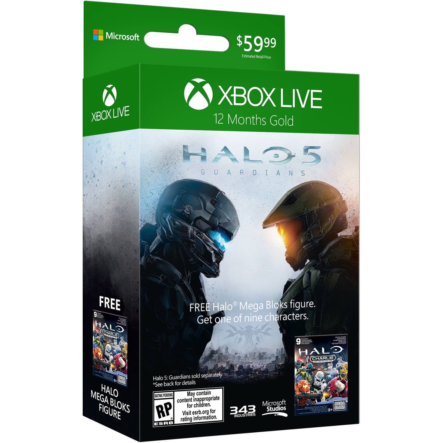 Xbox Live 12 Month Gold Card With Halo Figure Xbox 360 Xbox One