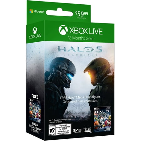 Xbox Live 12-Month Gold Card with Halo Figure (Xbox 360 / Xbox One)
