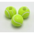 thumbnail image 3 of U8MO 500 Florescent Yellow Tennis Ball Pattern Acrylic Round Beads 12mm, 3 of 3
