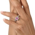 thumbnail image 5 of Gem Stone King 925 Sterling Silver Ring Pink and White Moissanite (1.52 Cttw), 5 of 6