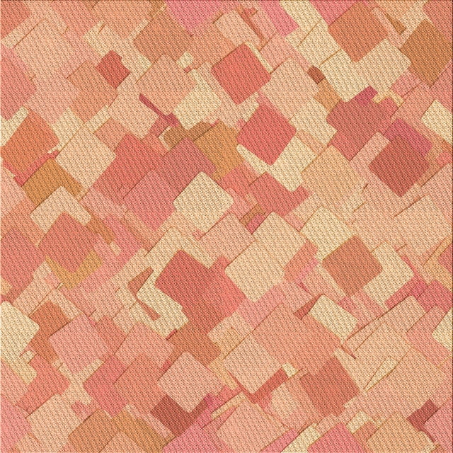 Ahgly Company Machine Washable Indoor Square Transitional Bright Orange Area Rugs, 4' Square
