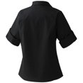 thumbnail image 4 of Premier- Camisa de trabajo de manga corta lisa de manga vuelta para mujer (Negro), 4 of 4