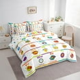 thumbnail image 4 of Manfei Educational Learning 7-Piece Bedding Comforter Set,26 Letters Alphabet King Bedding Sets,Rainbow Abc Alphabet Bed Sheets For Kids,Ultra Soft Home Decor Reversible, 4 of 9